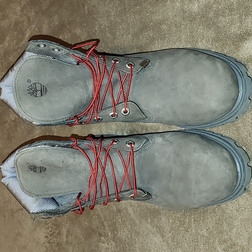 Timberland NYC 8 Inch Boots Men's Size 10 All Grey Suede Colorway Only  tried on